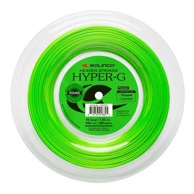 ソリンコ(SOLINCO) HYPER-G ROUND ハイパーG ラウンド 1.15／1.20／1.25／1.30mm 200Mロール 硬式テニス ポリエステルガット (24y3m)