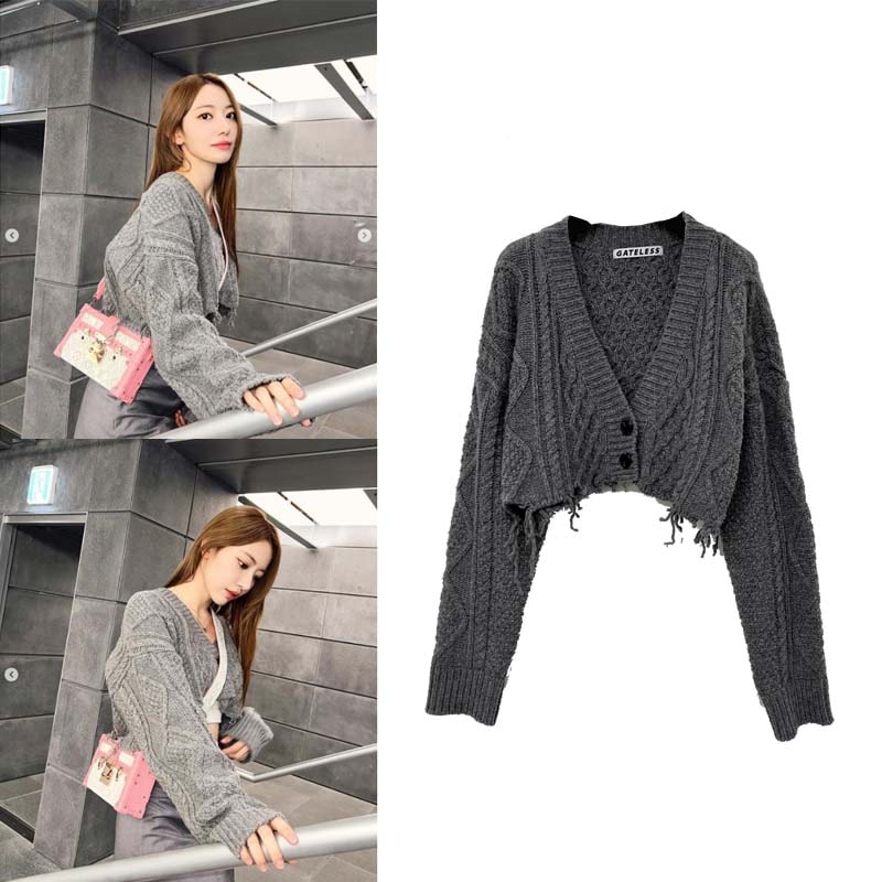 [ルセラフィム さくら LE SSERAFIM SAKURA 着用] GATELESS 女性 カーディガン CRACKER CARDIGAN