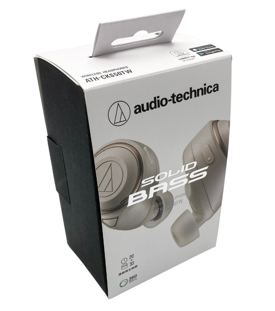 中古 オーディオテクニカ ATH-CKS50TW BG ワイヤレスイヤホン ベージュ ATH-CKS50TW BG