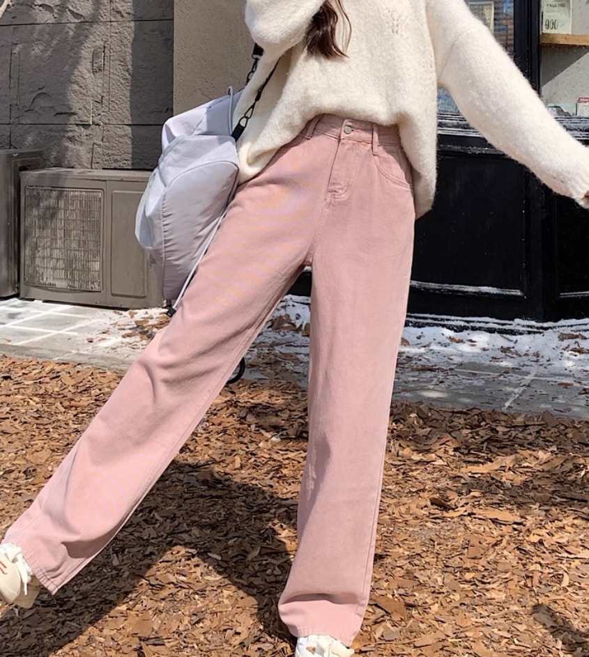 ボトムス デート モテアイテム ストレートパンツ ハイウエスト コットン 大人可愛い きれいめ 上品 おしゃれ かっこいい 大人可愛い ラブリー キュート ガーリー クール モード系 セクシー 6,003円