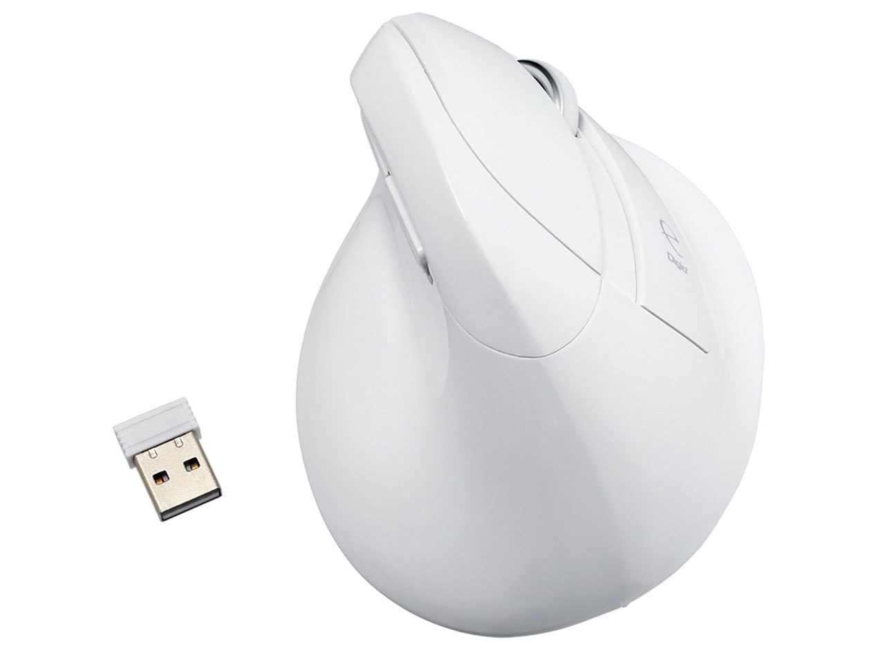 Digio2 MUS-RKF169NW [ホワイト]ワイヤレスマウス［BlueLED /無線(ワイヤレス) /5ボタン /USB］