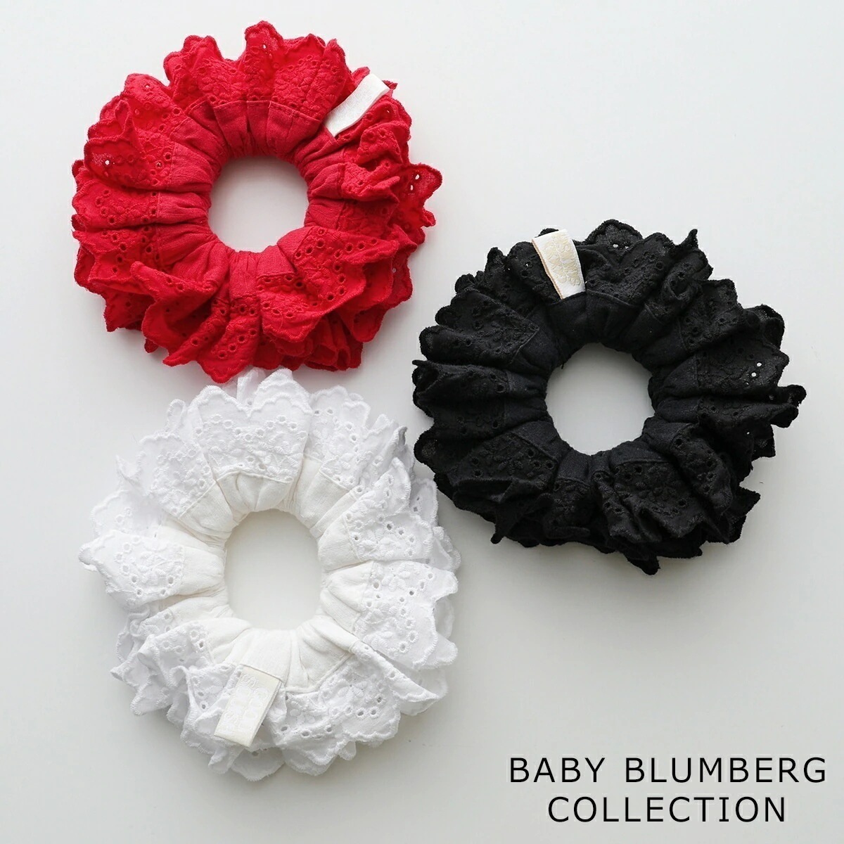 GOOD SQUISH グッド スクイッシュ シュシュ BABY BLUMBERG COLLECTION ベイビー ブルンバーグ レディース フリル レース コットン ヘアゴム