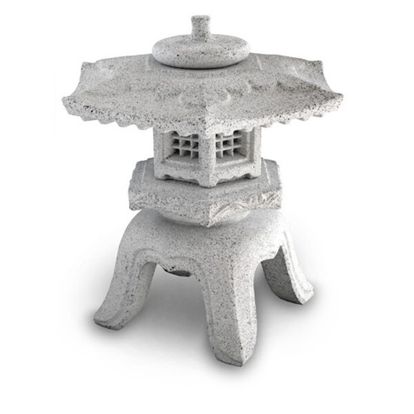 石原 御影調 角雪見灯籠 1尺5寸 メーカー直送石材