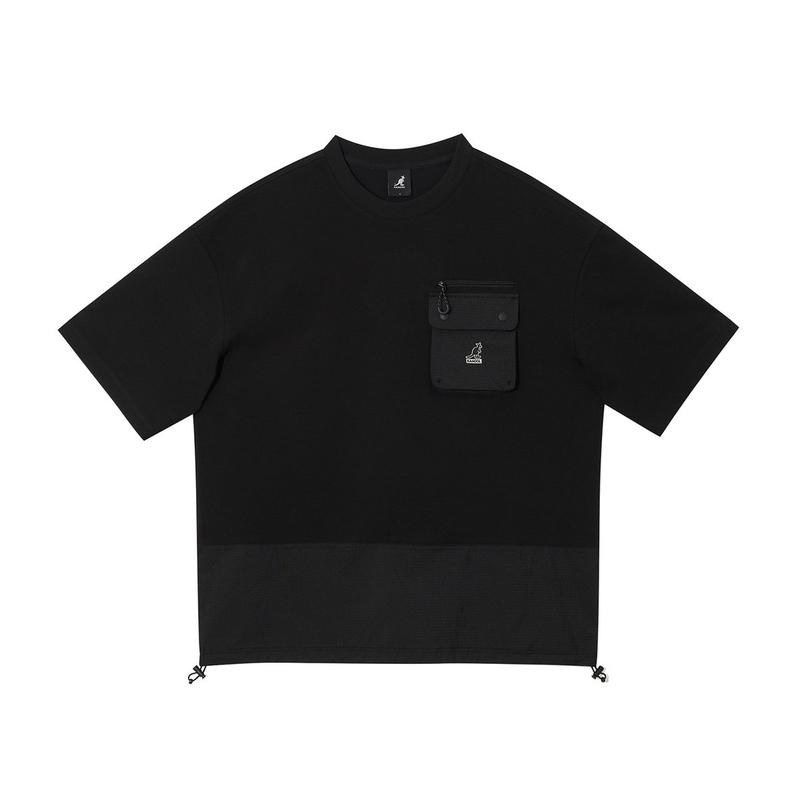ミックスファブリック半袖Tシャツ2784ブラック