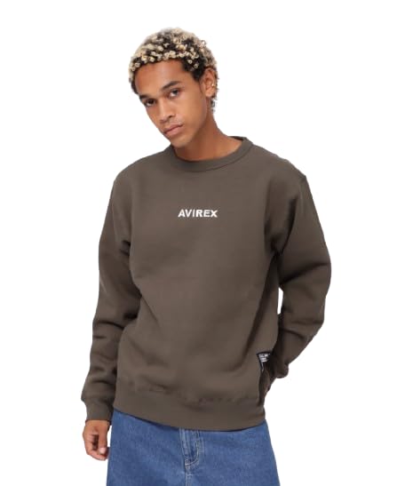 [アヴィレックス] WEB&DEPOT限定 ロゴ クルー スウェット LOGO CREW SWEAT メンズ 2XL 310 オリーブ 783-4932006