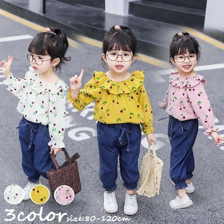 韓国子供服 セットアップ キッズ 女の子 トップス+ 長ズボン 2点セット 春秋 上下セット 子供セ
