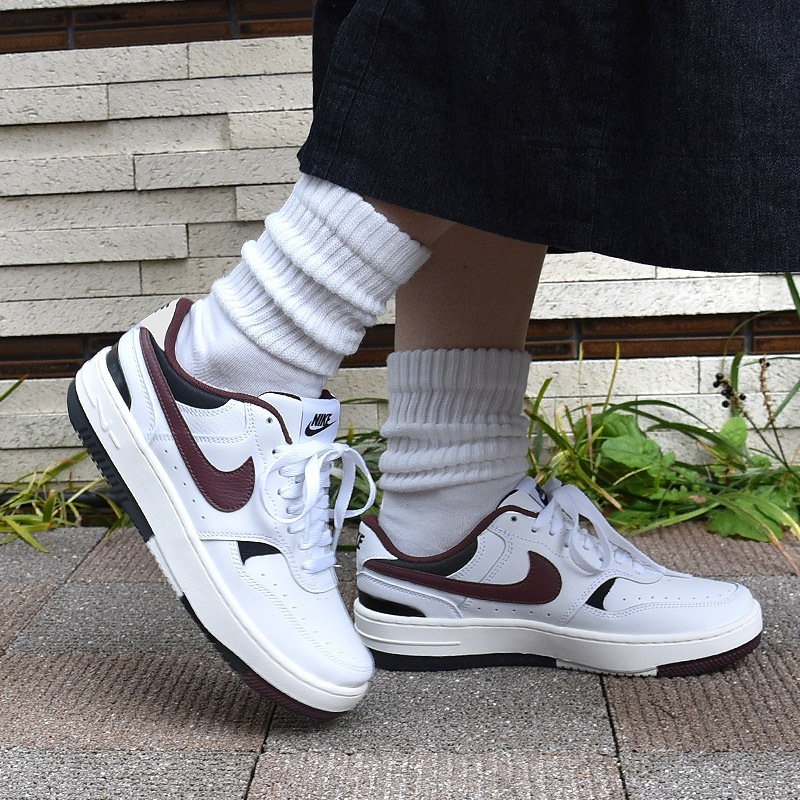 ウィメンズ ガンマ フォース DX9176 119 白 スニーカー レディース カジュアル シューズ 靴 女性 ファッション ストリート　ホワイト　レザー　メッシュ