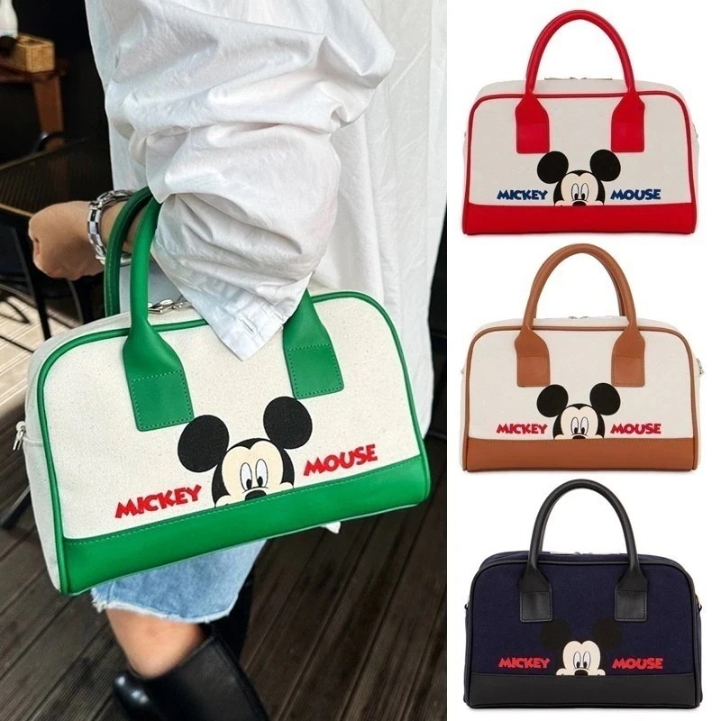 【正規品】ミッキーマウス トートバッグ ハンドバッグ ショルダーバッグ 斜めかけ 2way 3way 韓国 キャンバス バッグ 鞄 レディース かわいい カジュアル