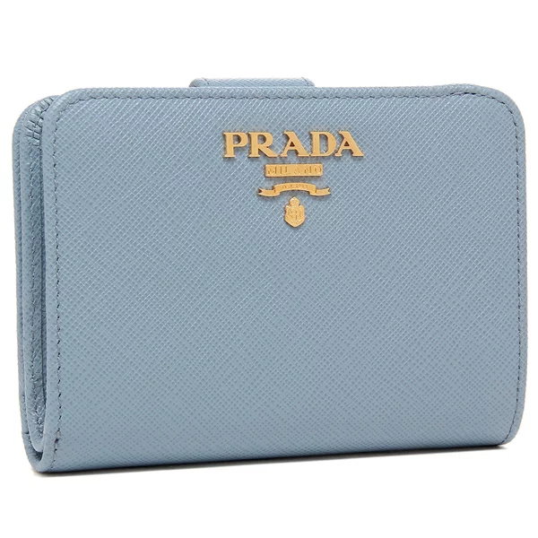 Qoo10] PRADA プラダ 二つ折り財布 サフィアーノメタル