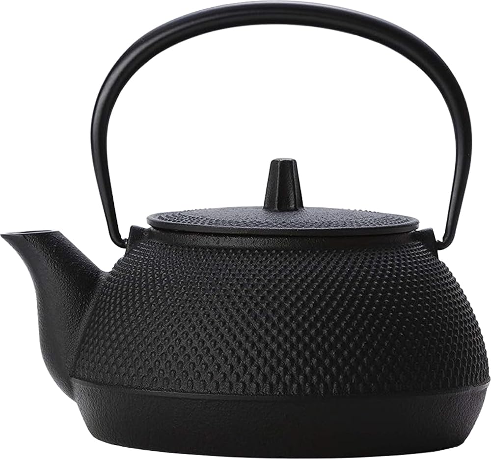 岩鋳(Iwachu) 鉄瓶 黒焼付 0.65L 鉄瓶兼用急須 5型新アラレ IH対応 12822
