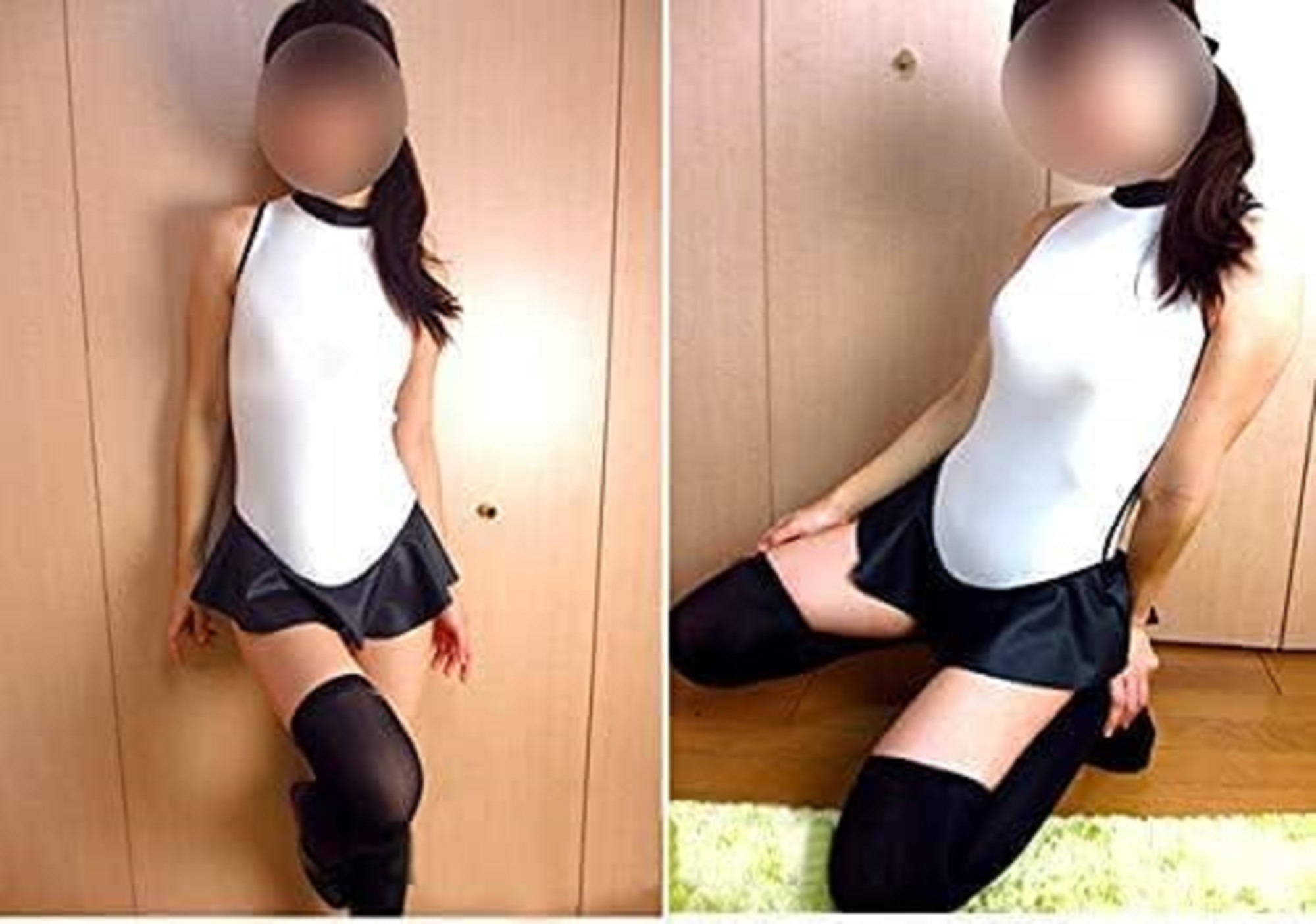 体操服レオタード（ラバー風生地 コスプレ衣装・ソックス付