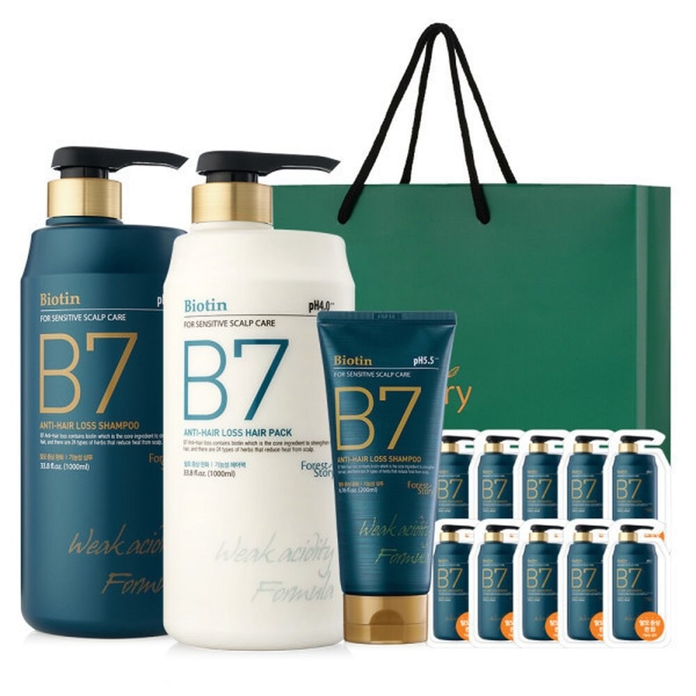 B7 弱酸性脱毛症シャンプー+脱毛ヘアパック1000ml+1000ml