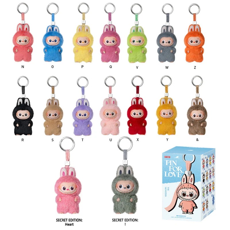 公式正規品POP MART ラブブ THE MONSTERS Pin for Love (A-Z) ぬいぐるみペンダント ガチャポン ブラインドボックス マカロンぬいぐるみフィギュア