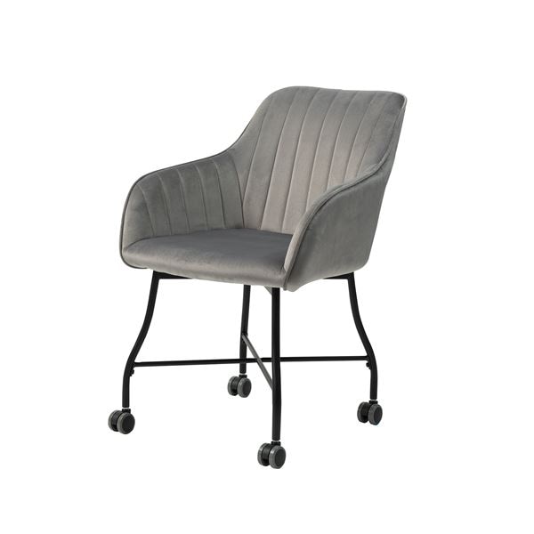 チェア/椅子 グレー 約W58xD65xH81.5xSH46cm 組立品 キャスター付き