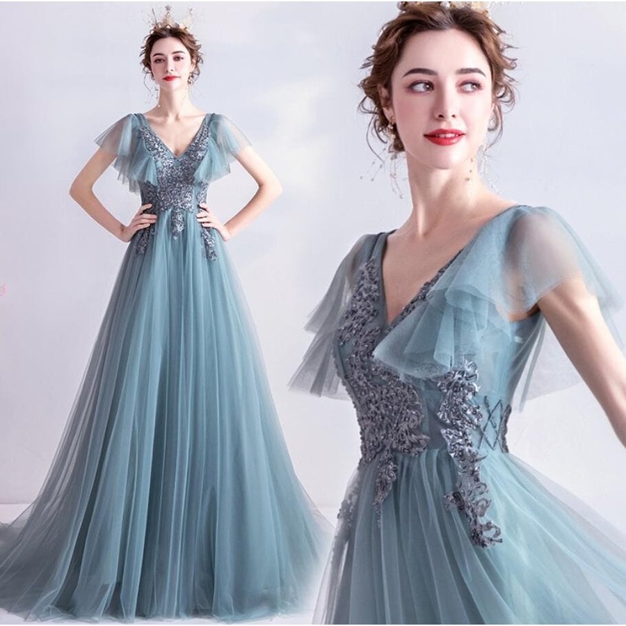 パーティードレス 結婚式 ワンピース 大きいサイズ 大人 ウエディングドレス ロング丈ドレス 20代 10,452円