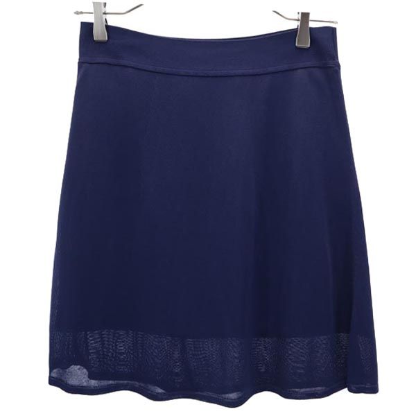 ミニ丈 ニット スカート S ネイビー系 レディース