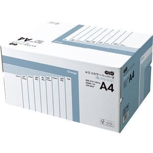 （まとめ） TANOSEE αエコカラーペーパーII A4 オレンジ 業務用パック 1箱（5000枚：500枚10冊） 10セット