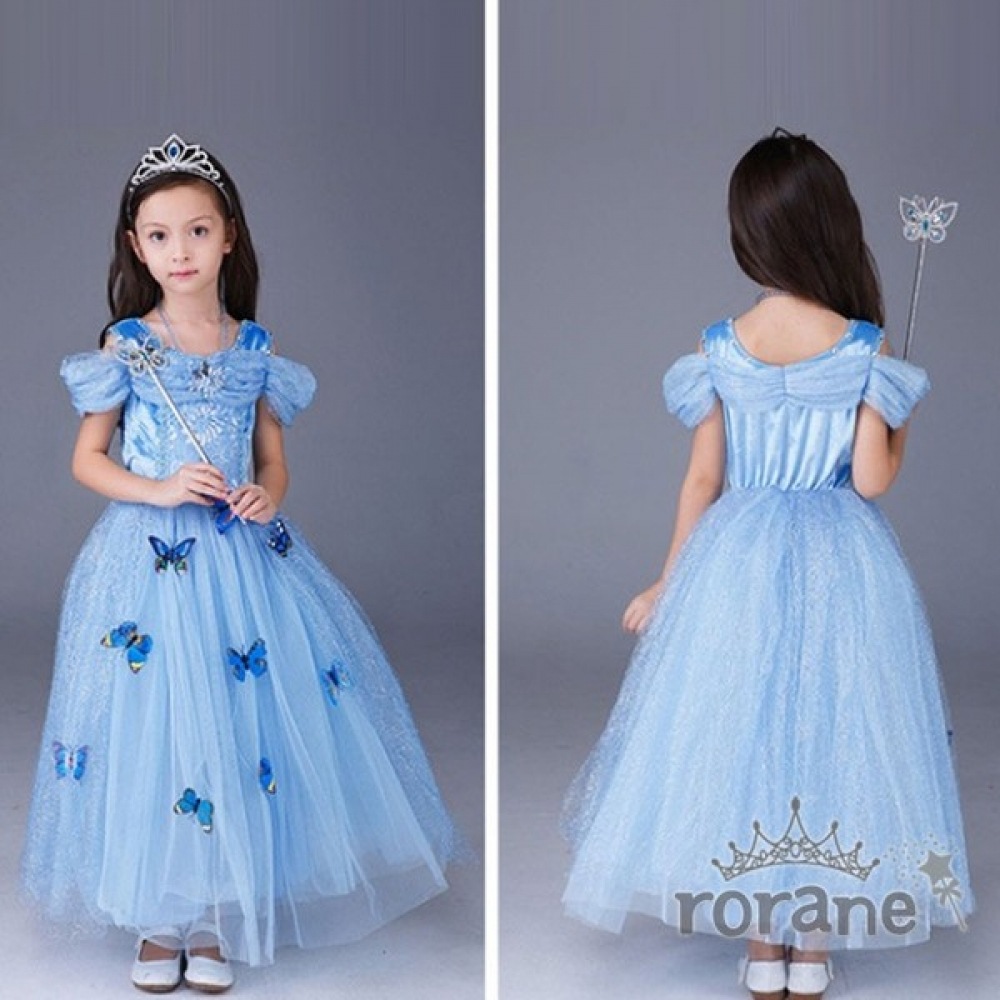 [ローラニ] 女児バタフライシンディプリンセスドレス半袖