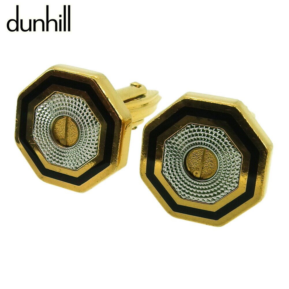 カフス カフリンクス dマーク メンズ スウィヴル式 ゴールド シルバー ブラック 中古