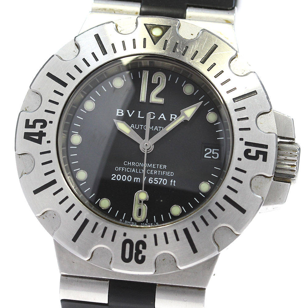 ジャンク ブルガリ BVLGARI SD42S ディアゴノ プロフェッショナル スクーバ デイト 自動巻き メンズ _823093【中古】
