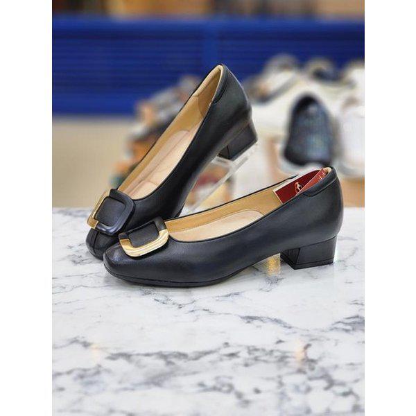 セーブゾーン05 女性3Cm広幅両革パンプス靴 SDFKSORINP422 (42040760)