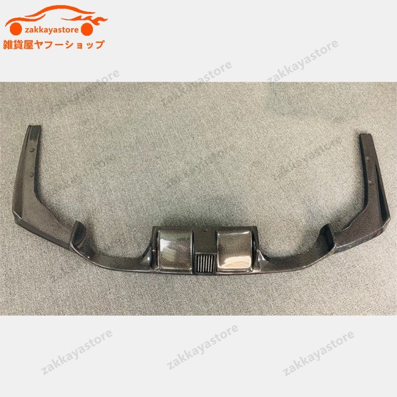 BMW M3 F80 M4 F82 リアルカーボン スプリッター リアバンパー スポイラー ディフューザー リップ LED ライト