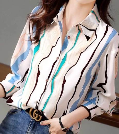 西洋スタイル トップス シャツ 袖あり 長袖 襟付き 大人可愛い きれいめ カジュアル 大人 上品 おしゃれ お洒落 かっこいい 大人女子 こなれ感 ラフ メンズライク クール エレガント とろみ感 4,988円