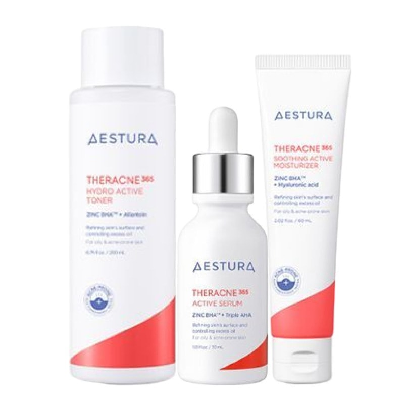 テラクネ365 3点 セット(トナー 200ml + セラム 30ml + クリーム 60ml) / 韓国 人気 ニキビ跡 赤み 鎮静 トラブルケア ニキビケアセット