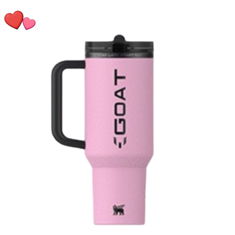クエンツァ プロツアー フリップ ストロー タンブラー 1.18L メッシュ ゴート ピンク