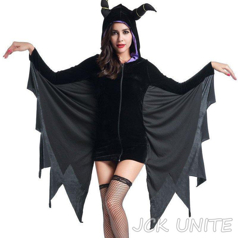 jckunite jckunite衣装 仮装 コスチューム レディース コウモリ こうもり 耳付き かわいい オールインワン キャラクター イベント衣装