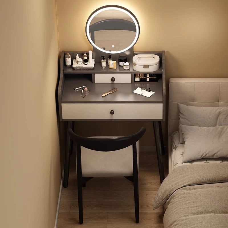 メイクアップテーブルドレッシングテーブルベッドルームモダンなシンプルな小さなアパートメイクドレッシングテーブルベッドルームデスクドレッシングテーブル統合ドレッサー