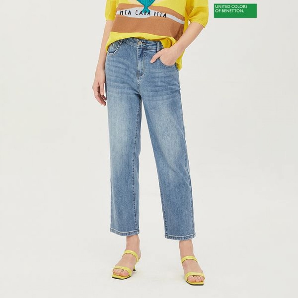 [ベネトン] ベネトンスペースワッフェンバギーデニムパンツBADP15411