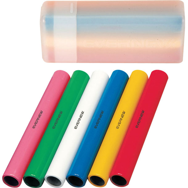 リレーバトンアルミ製(6色組) 学校機器 (EGA190)