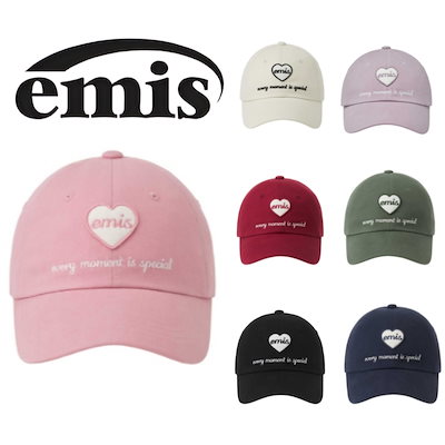 【emis】24FW新作★ HEART WAPPEN BALL CAP HEART WAPPEN BALL CAP-BLACK - EMIS