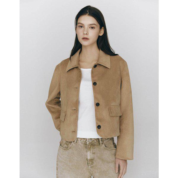 NEW 女性ショート丈スエードジャケット 375506