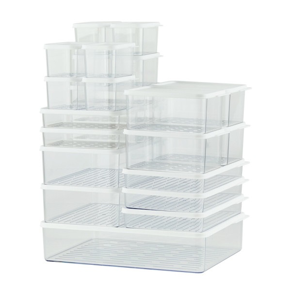 イージーアンドフリー ステッカブル 冷凍室整理 小分け容器 オールインワン 6種 23P セット