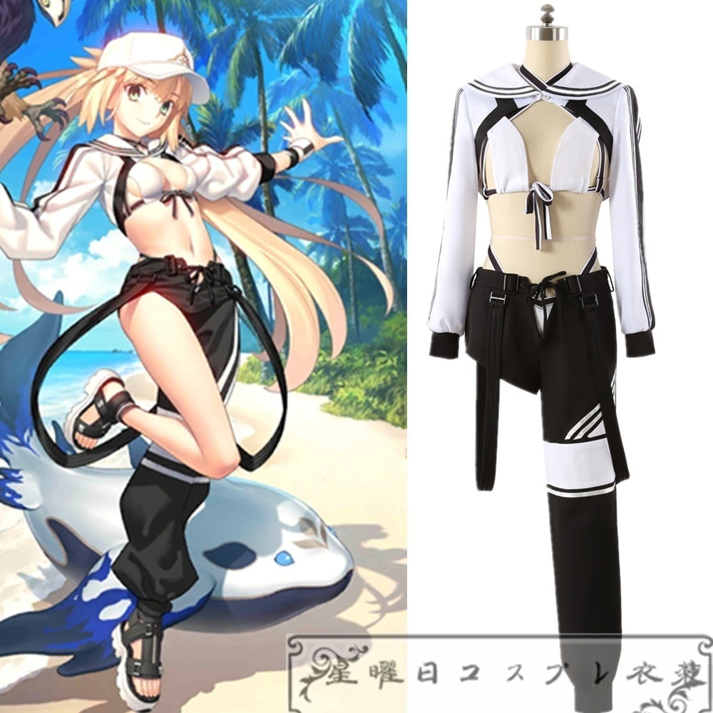 【期間限定】Fate/Grand Order サーヴァントサマーフェスティバル2023 アルトリアキャスター(バーサーカー)ピックアップ召喚 水着 コスプレ衣装 コスチューム ハロウィン 変装 仮装品