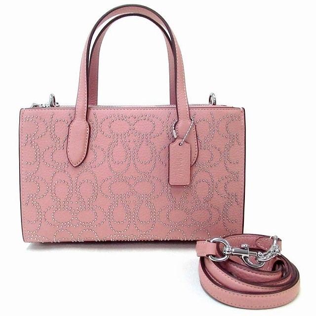 コーチ レザーバッグ COACH アウトレット シグネチャー リベット ニーナ スモール トート バッグ ショルダーバッグ CX266 SVP02