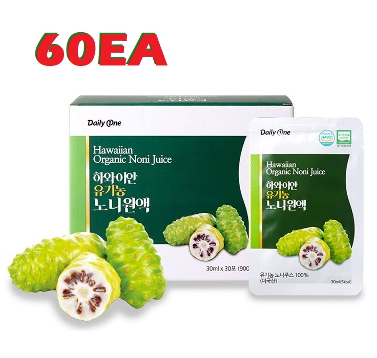 オーガニック ハワイ 野生ノニ100%原液 30ml 60包 / 冷圧搾り 搾汁ジュース ノニジュース / ダイエット飲料 口内炎 炎症緩和