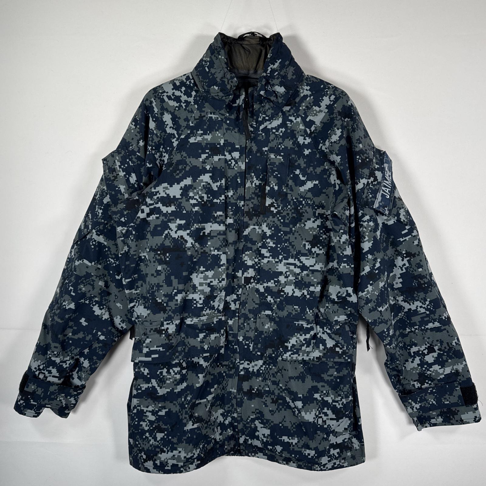 古着 ミリタリージャケット ECWCS GORE-TEX デジカモ ゴアテックスパーカー 米軍 実物 カモフラ 迷彩 small regular ネイビー メンズ