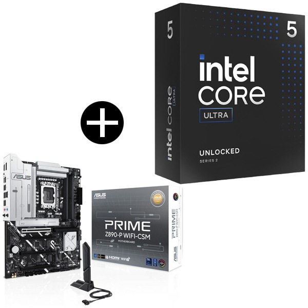 Core Ultra 5 245K CPU + ASUS PRIME Z890-P WIFI-CSM マザーボード