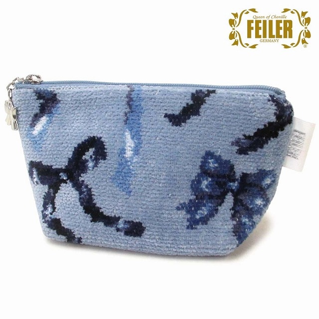 FEILER フェイラー ポーチ 小物入れ フラッターリボン FRB242024 ライトブルー 限定品