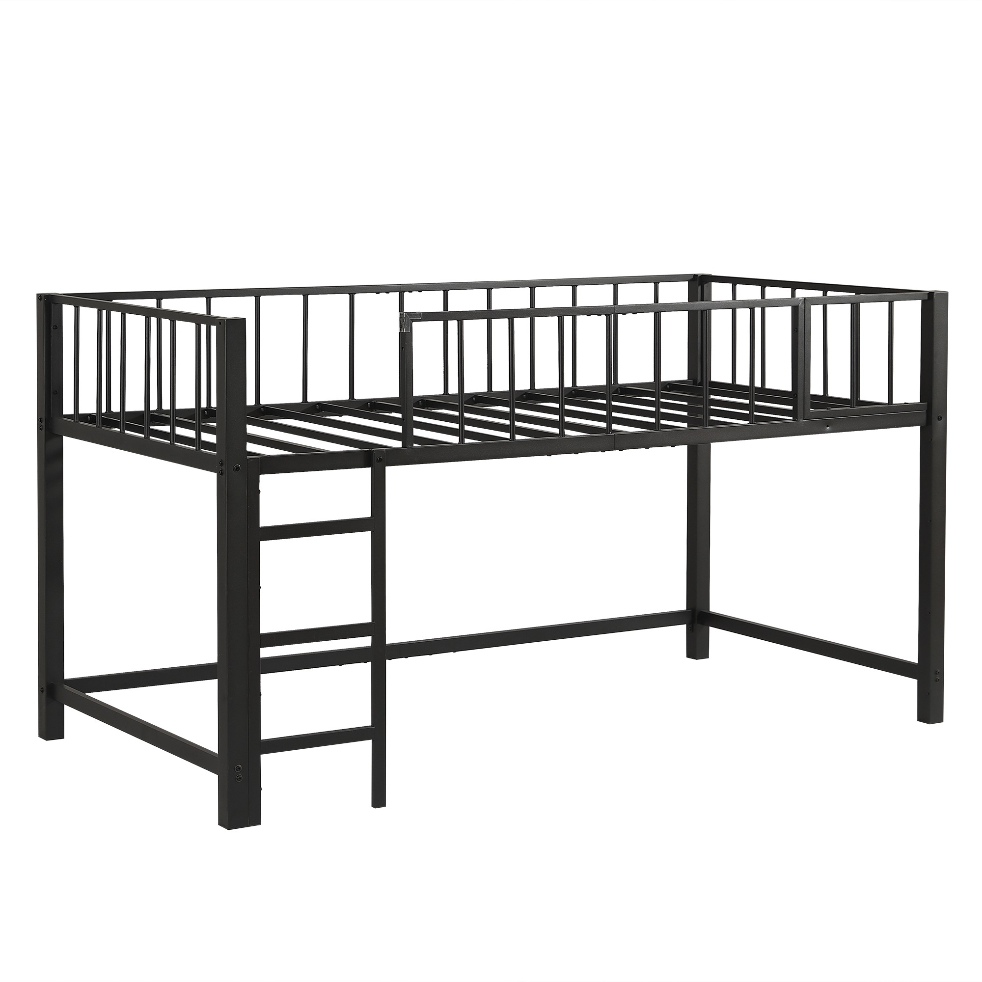 [17]ロフトベッド パイプベッド シングル 高さ110cm ロフトベッド ロータイプ 左右入れ替え 子供ベッド シングルベッド 下収納 ロフト ベッド 省スペース スチール[17]