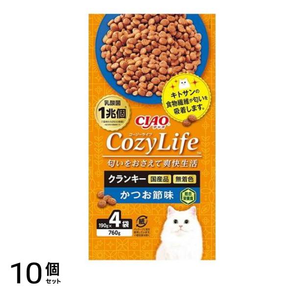 いなば Cozy Life(コージーライフ) クランキー かつお節味 190g× 4袋入 10個セット