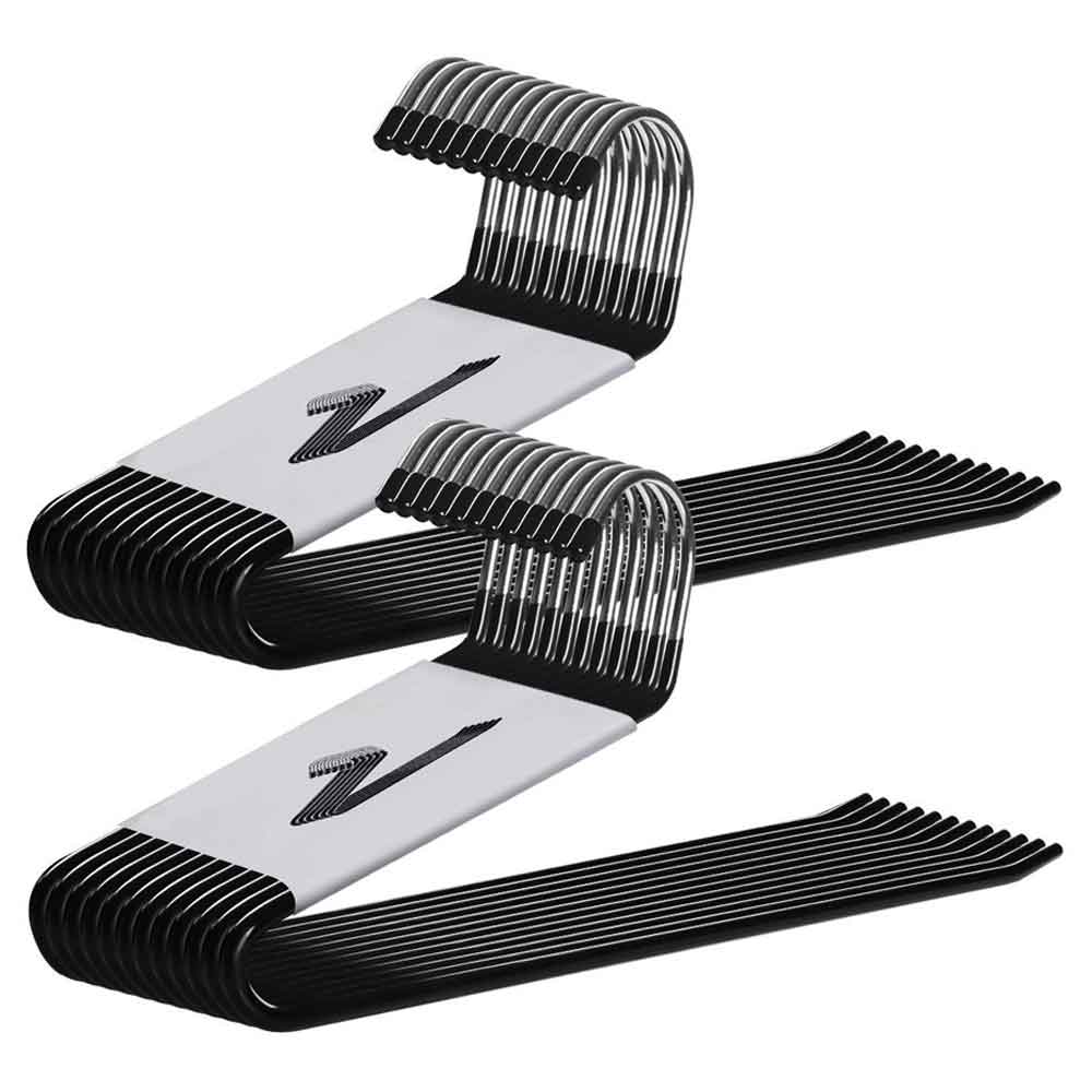 24個 ヘビーデューティ オープンエンド スラックス ズボン パンツ ハンガー 耐久性 簡単