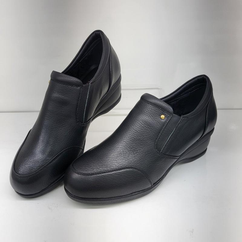 女性用ショートアンクルスリッポンウェッジモールドPFEWBS879BK