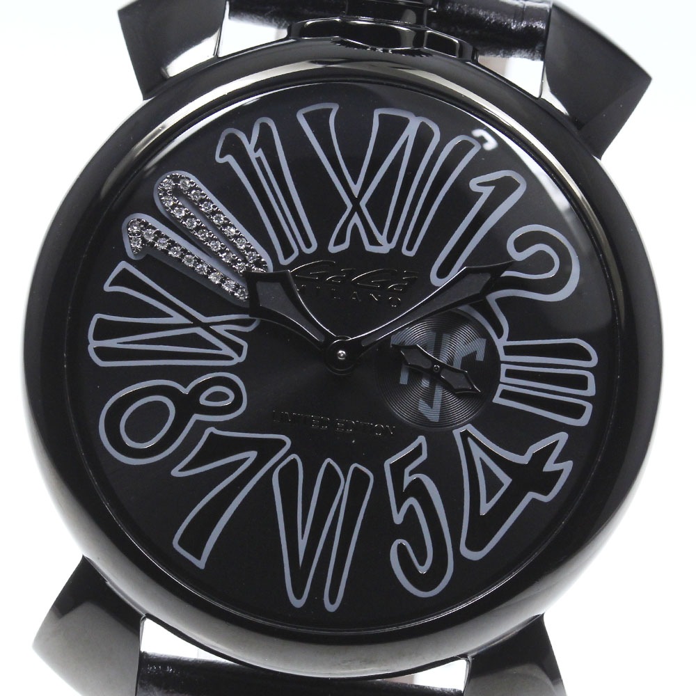 ガガミラノ GaGa MILANO 5086.NJ.02D マヌアーレ スリム46 ネイマールモデル スモールセコンド クォーツ メンズ _709457【中古】