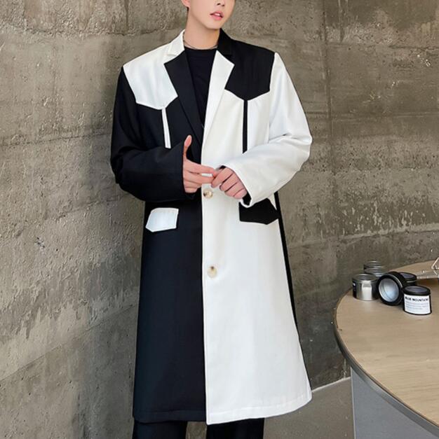 メンズ アウター 防風 ロング丈 コート ジャケット 韓国 ファッションDY12