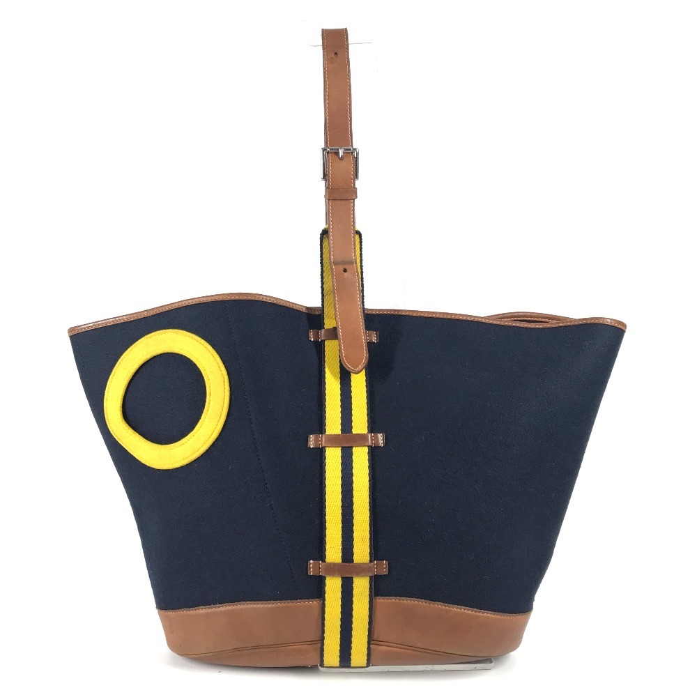 ショルダーバッグ サック カマイユMM カバン 肩掛け トートバッグ バケツ型 ばけつ フェルト ネイビー