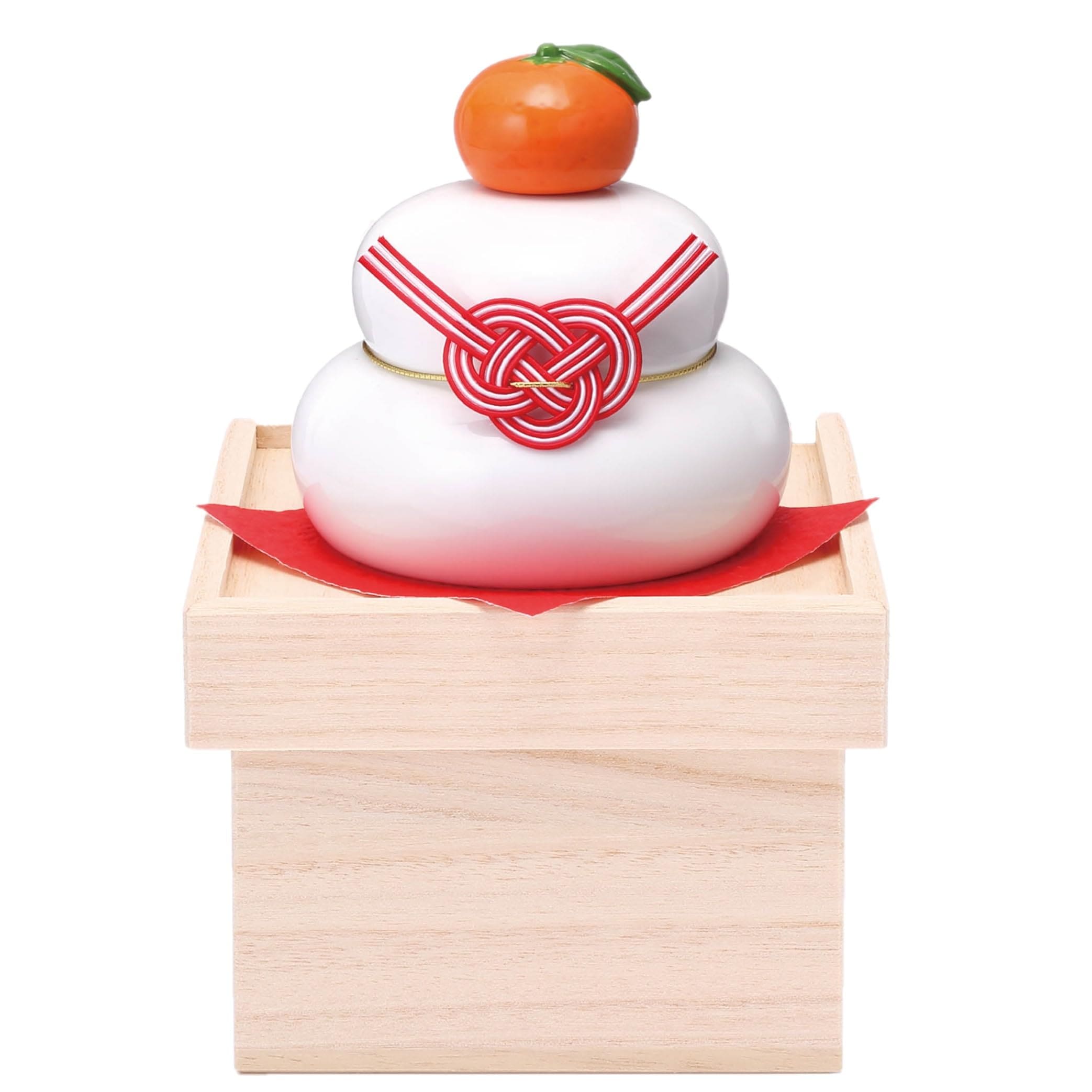 薬師窯(yakushigama) 干支 鏡餅 飾り(大・収納桐箱台付)